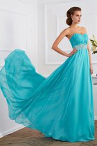 Chiffon Empire Taille A-Line Reißverschluss Anständiges Abendkleid