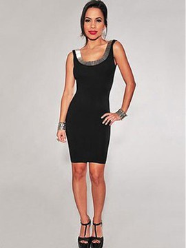 Elegant Bodycon Damen Polyester Club Kleider