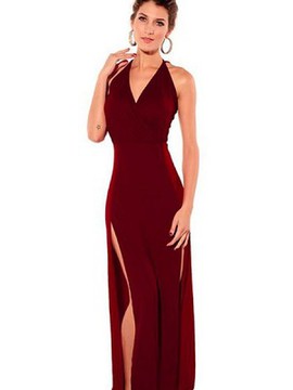 Ausschnitt Lange Polyester V-Ausschnitt Elegant Damen Bodycon Club Kleider